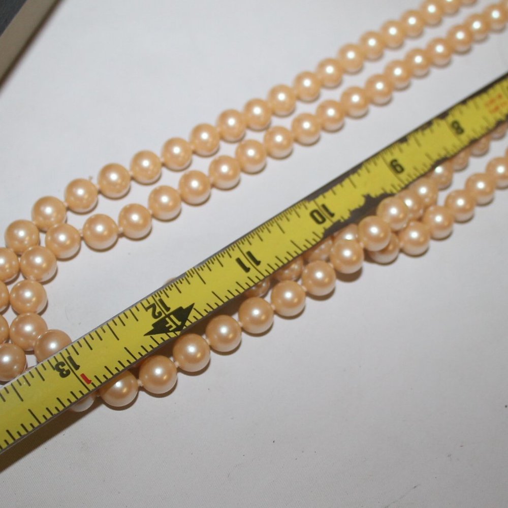 New Hand Knotted Hand Crafted X-Long Cultured Pearls Strand Necklace w Case - Picture 4 of 9
